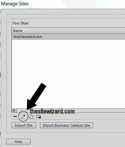 Manage Sites dialog box in Dreamweaver CS6