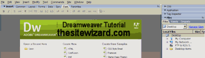 Picture of Dreamweaver CS3 at startup